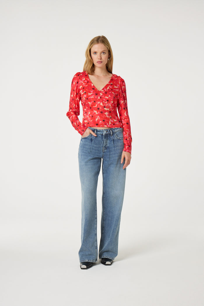 fab by fabienne chapot Lucy Wide Leg Jeans Medium Dirty Wash