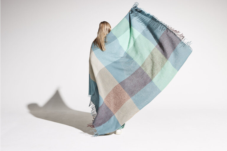 Fatboy Colour Blend Blanket Wollen Deken Blauw 130x185 Cm