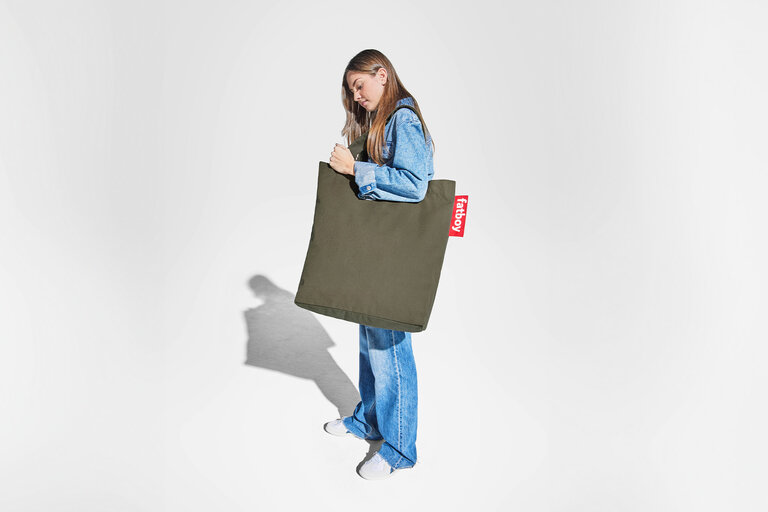 Fatboy Carry-All-Bag Katoenen Tas Groen 61x55 Cm