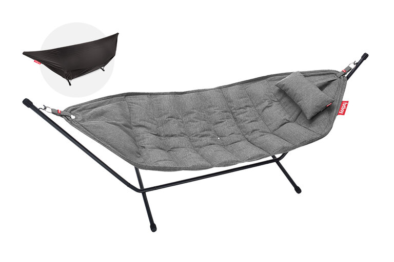 fatboy Headdemock Superb + kussen + gratis hoes Hangmatten grijs 270x138x110 cm