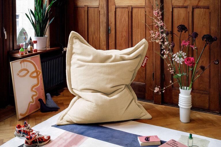 fatboy Original Slim Teddy Teddy zitzak beige 155x120 cm fatboy Original Slim Teddy Teddy zitzak beige 155x120 cm