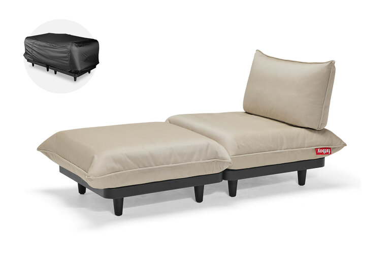 fatboy Paletti Daybed Royal + gratis hoes Modulaire ligstoel voor buiten beige 190x100x90 cm