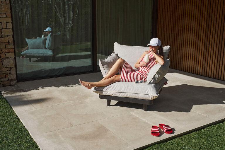 fatboy Paletti Lounge Chair Modulaire ligstoel voor buiten grijs 100x100x90 cm