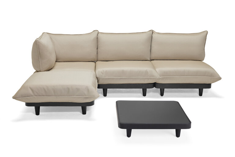 fatboy Paletti Set Large Royal + tafel + gratis hoes Modulaire loungeset voor buiten beige 280x190x90 cm