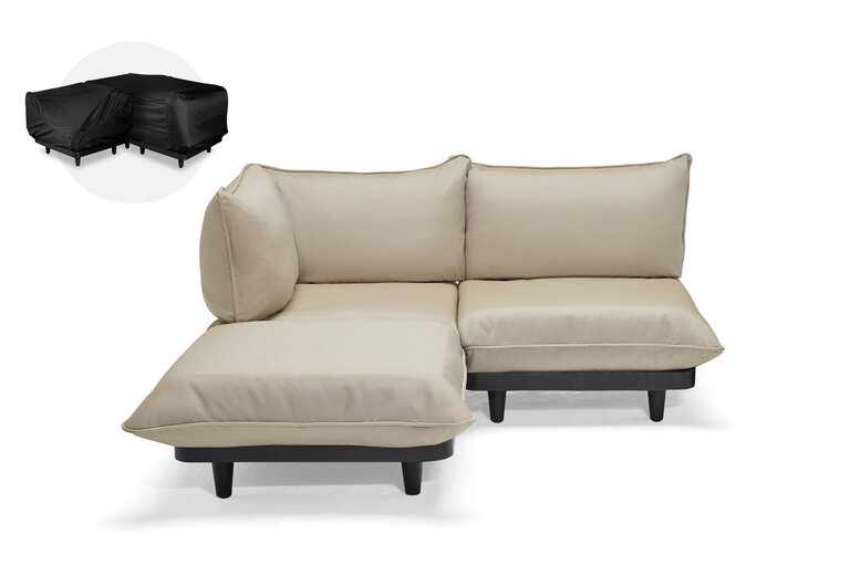 fatboy Paletti Set Medium Royal + gratis hoes Modulaire loungeset voor buiten beige 190x190x90 cm