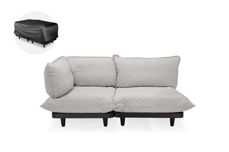 fatboy Paletti Set Small + gratis hoes Modulaire loungeset voor buiten grijs 190x100x90 cm