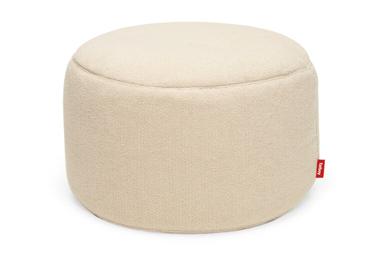 fatboy Point Large Sherpa Grote poef voor binnen beige Ø 70x40 cm