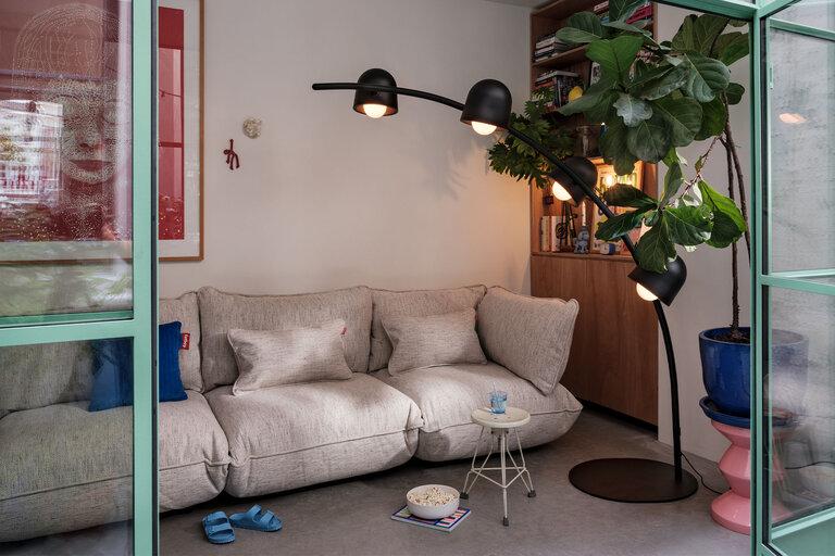 Fatboy Puff Pillow Mingle Sierkussen Grijs 65xØ 24 Cm