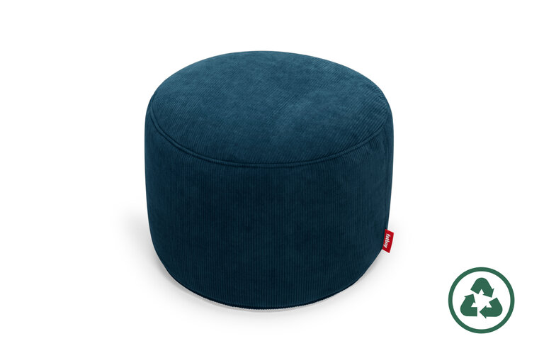 fatboy Recycled Point Cord Poef van ribstof blauw 35 cm