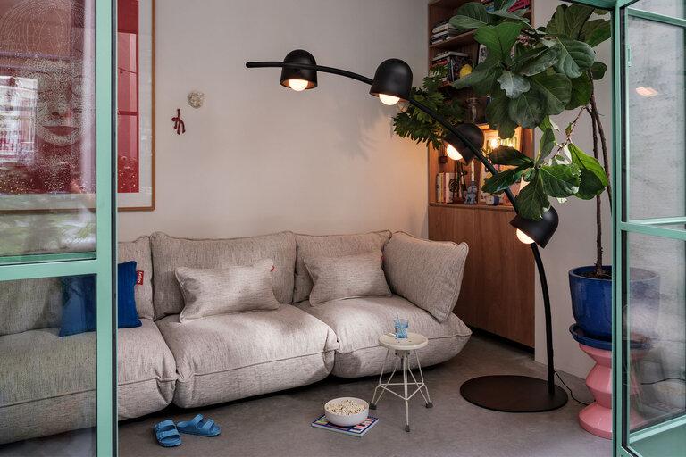 Fatboy Sumo Corner Sofa Mingle Modulaire Hoekbank Grijs 301 cmx204.5x90 Cm