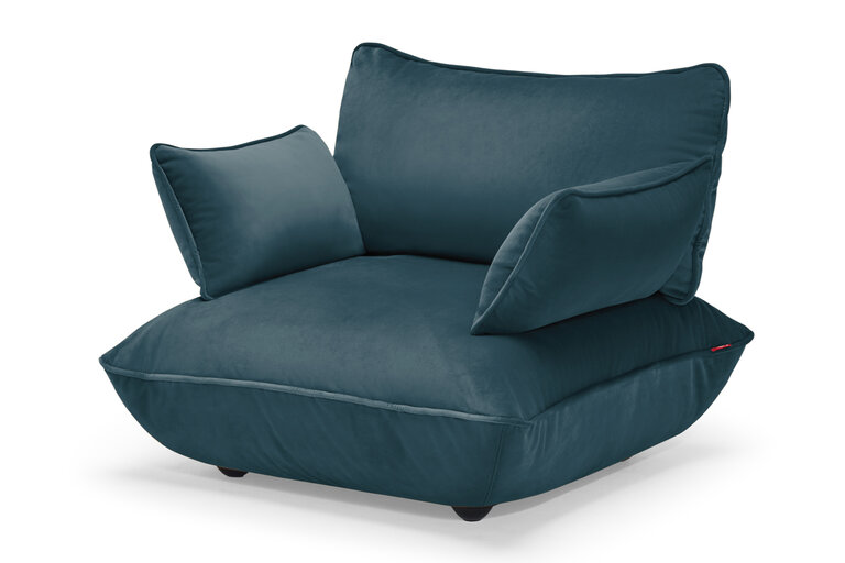 Fatboy Sumo Loveseat Velvet Recycled Loveseat Blauw 114x108x90 Cm