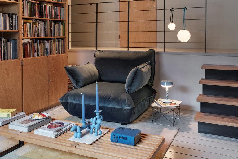 fatboy Sumo Loveseat Velvet Recycled Loveseat blauw 114x108x90 cm fatboy Sumo Loveseat Velvet Recycled Loveseat blauw 114x108x90 cm