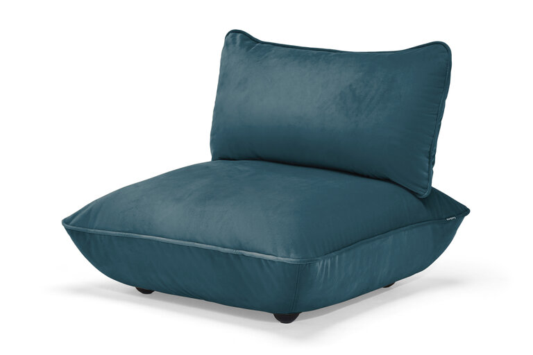 fatboy Sumo Seat Velvet Recycled Modulaire binnenbank blauw 108x108x90 cm
