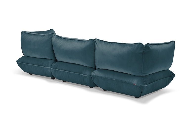 Fatboy Sumo Sofa Grand Velvet Recycled Modulaire Binnenbank Blauw 301x108x90 Cm