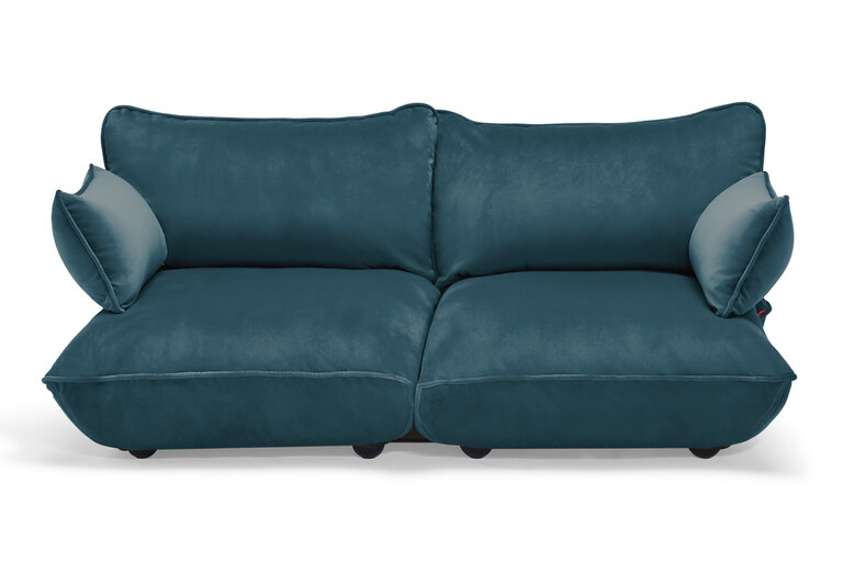 Fatboy Sumo Sofa Medium Velvet Recycled Modulaire Binnenbank Blauw 210.5x108x90 Cm