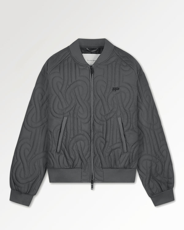 filling pieces Bomber Quilted Gunmetal