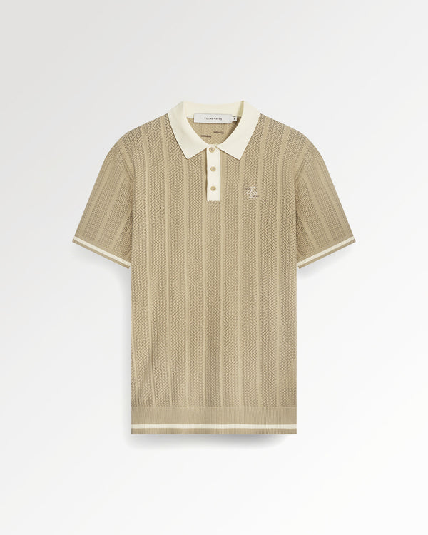 filling pieces Knit Polo White Pepper