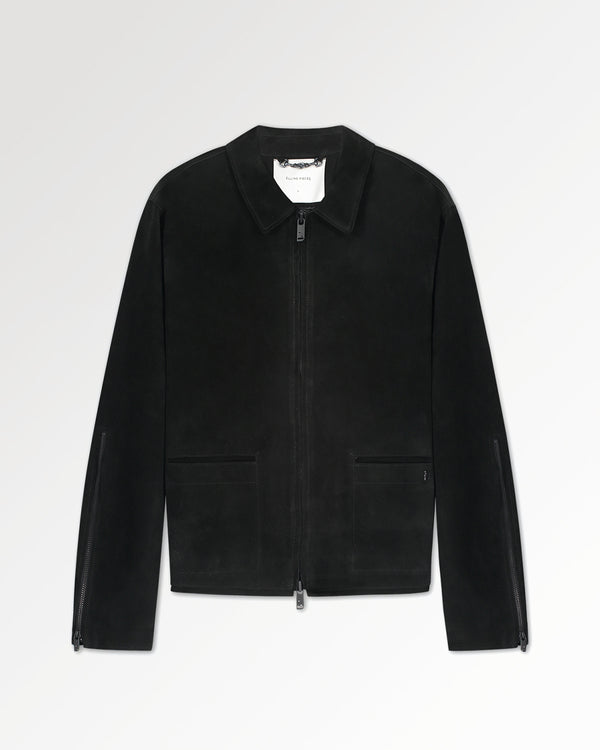 filling pieces Leather Jacket Suede Black