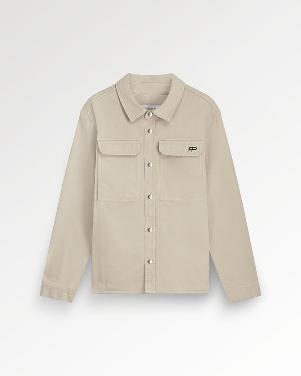 filling pieces Overshirt Cotton Twill White Pepper