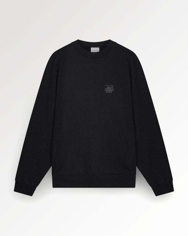 filling pieces Sweatshirt Embroidered Knot Black