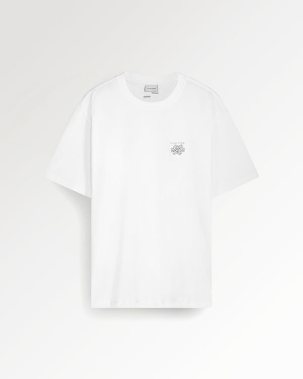 filling pieces T-shirt Embroidered Knot White