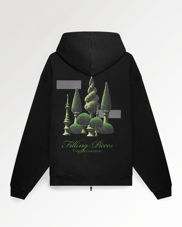 filling pieces Zip Hoodie Topiary Vintage Black
