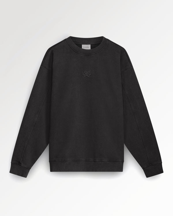 filling pieces Sweatshirt Boxy Embroidered Vintage Black