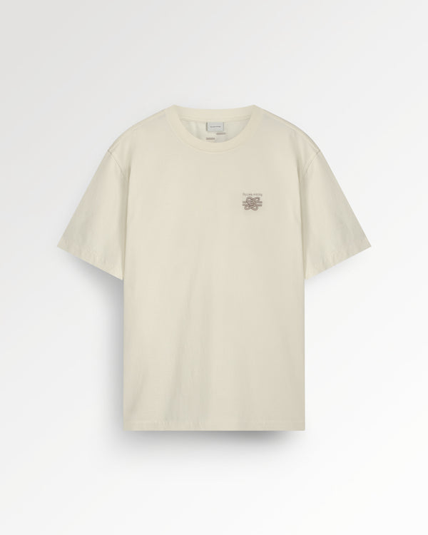 filling pieces T-shirt Embroidered Knot Antique White
