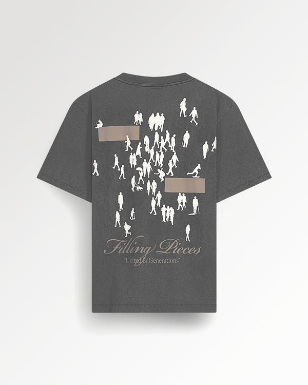 filling pieces T-shirt United by Generations Vintage Black
