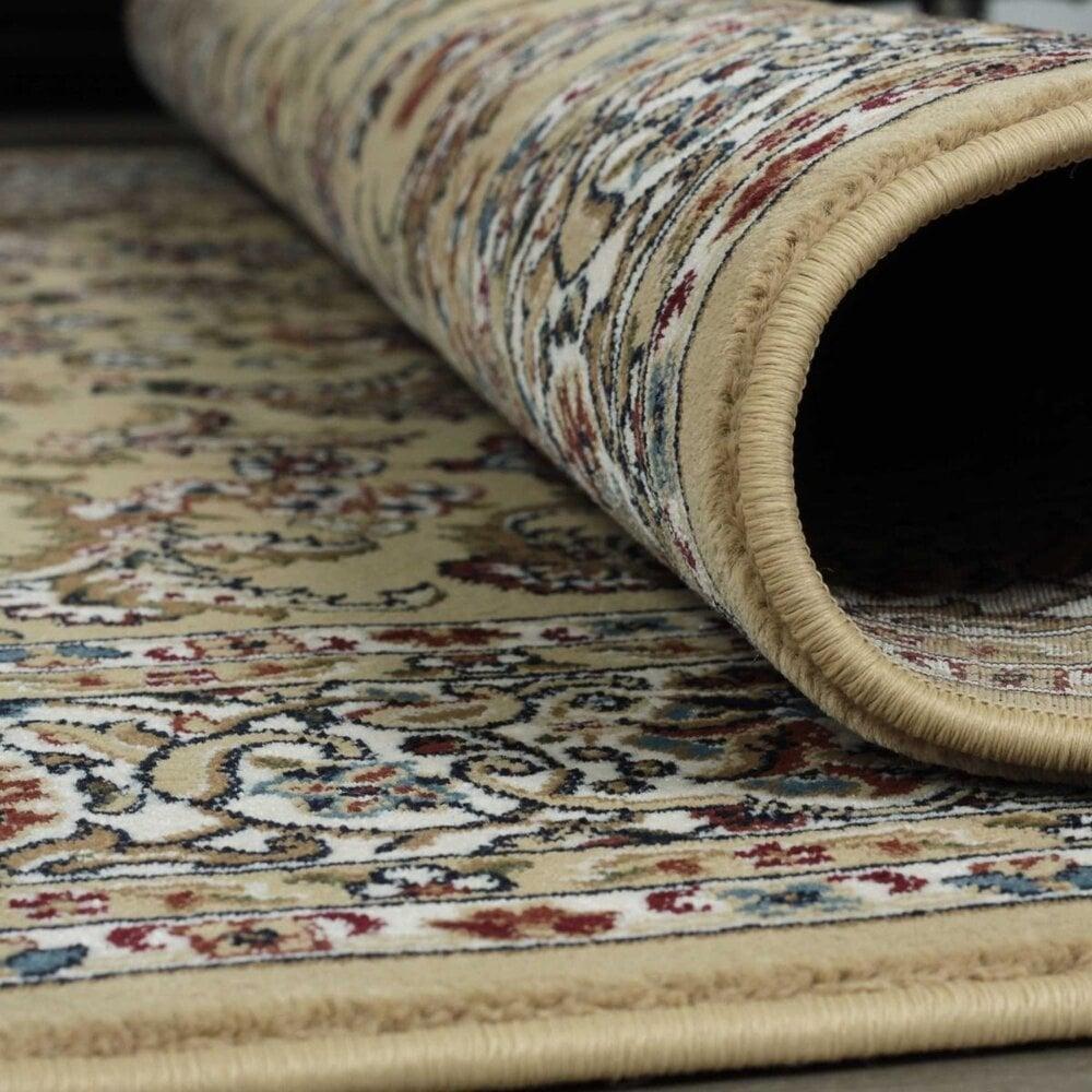 Flycarpets Ahlat Klassiek Beige Vloerkleed - Oosters Motief