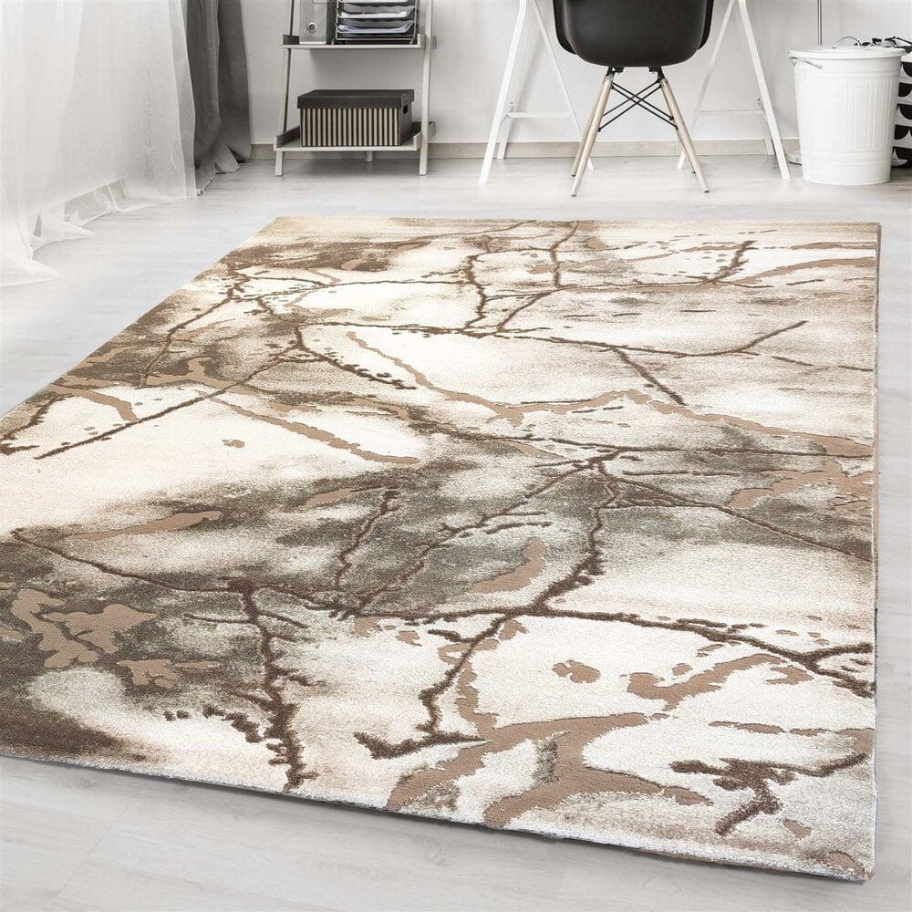 Flycarpets Alba Modern Beige Vloerkleed - Marmer Design