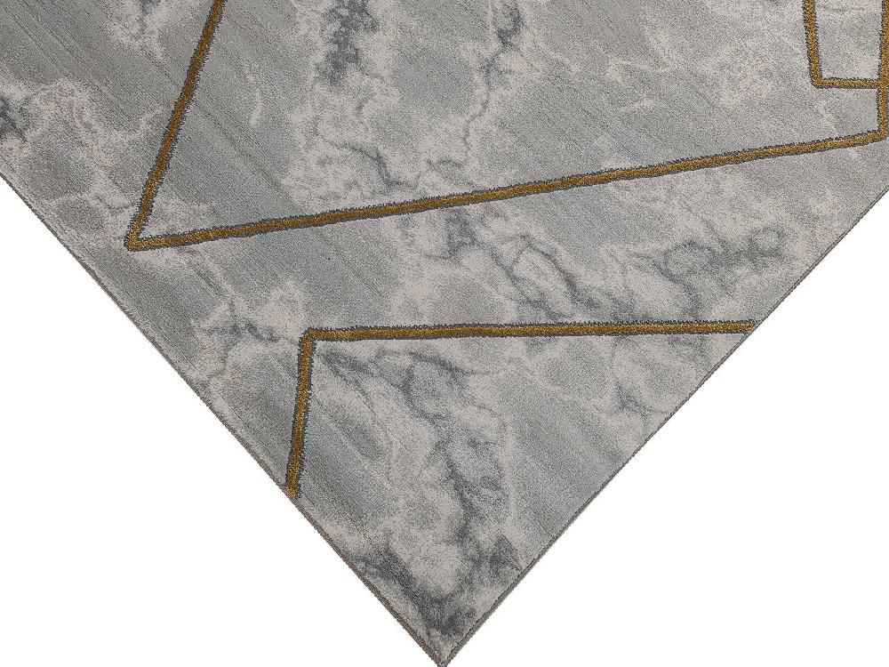 Flycarpets Alba Modern Grijs / Goud Vloerkleed - Marmer Design