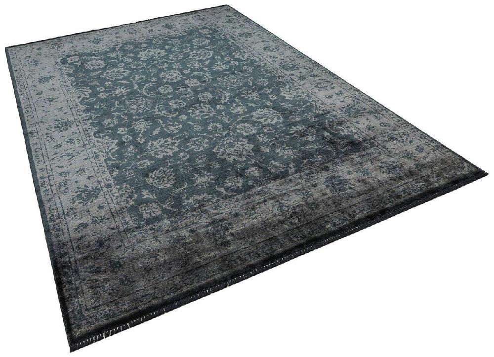 Flycarpets Albiga Vintage Antraciet Vloerkleed - Bamboe Klassiek