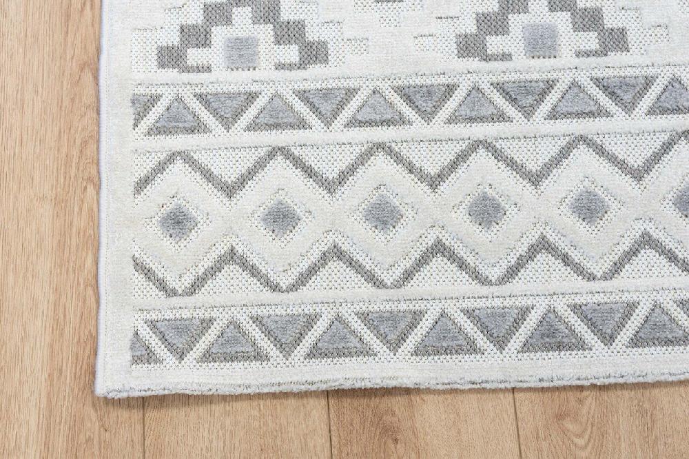 Flycarpets Algarve Indoor & Outdoor Crème / Grijs Vloerkleed - Scandinavisch Design