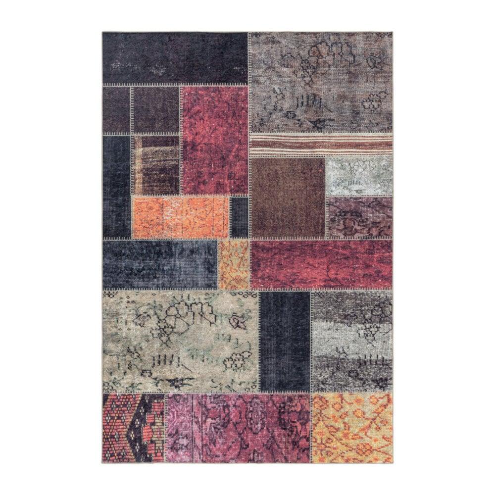 Flycarpets Amira Patchwork Design Multi Vloerkleed - Wasbaar