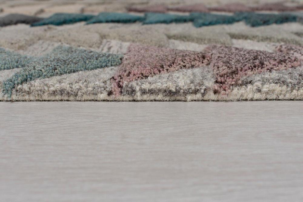 Flycarpets Archer Vloerkleed - Laagpolig - 100% Wol - Geo Modern - Multi