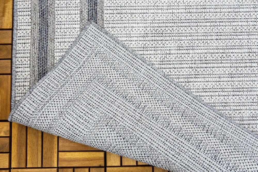 Flycarpets Belize Indoor & Outdoor Crème / Grijs Vloerkleed - Kader