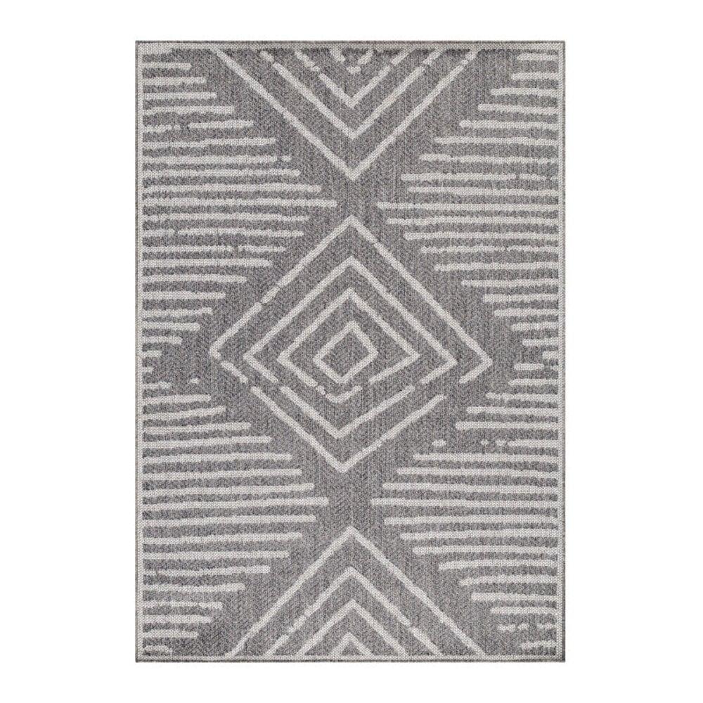 Flycarpets Belize Indoor & Outdoor Grijs Vloerkleed - Geruit