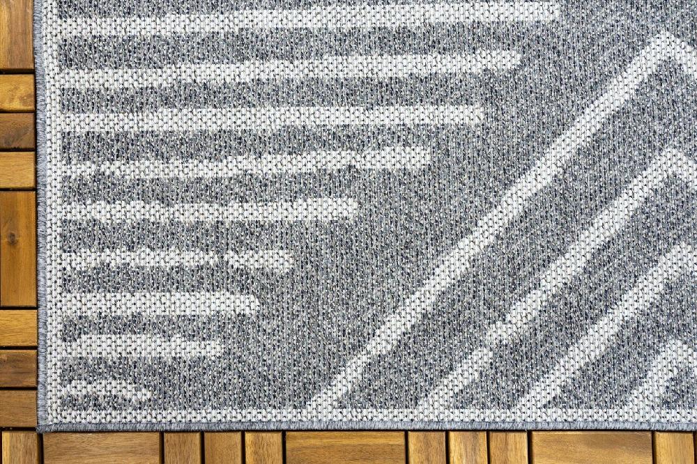 Flycarpets Belize Indoor & Outdoor Grijs Vloerkleed - Geruit