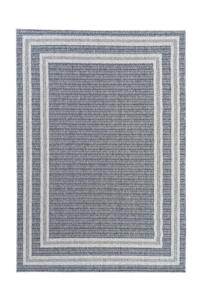 Flycarpets Belize Indoor & Outdoor Grijs Vloerkleed - Kader