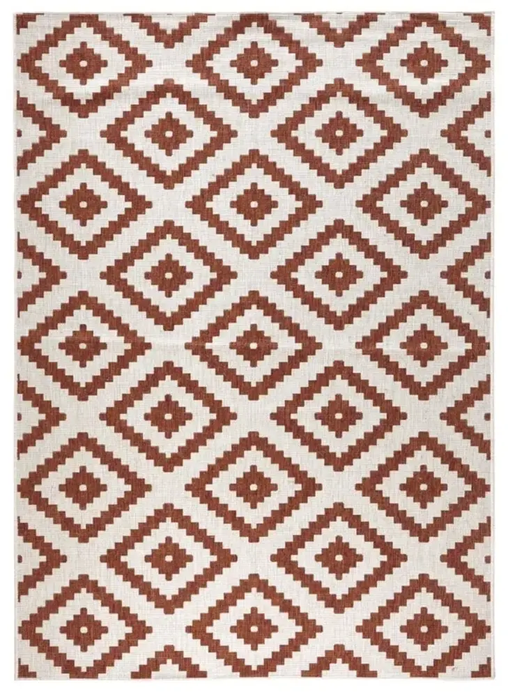 Flycarpets Binnen & Buiten Omkeerbaar Vloerkleed - Malta Terra/Crème