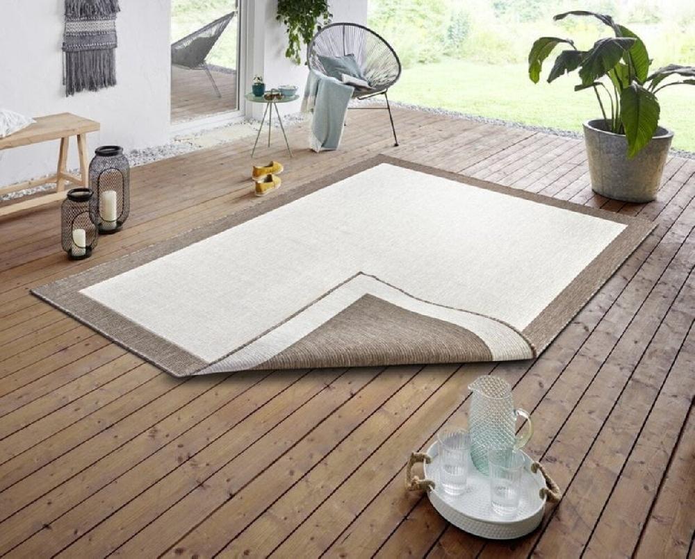 Flycarpets Binnen & Buiten Omkeerbaar Vloerkleed - Panama Beige/Crème