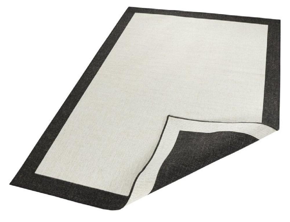Flycarpets Binnen & Buiten Omkeerbaar Vloerkleed - Panama Zwart/Crème