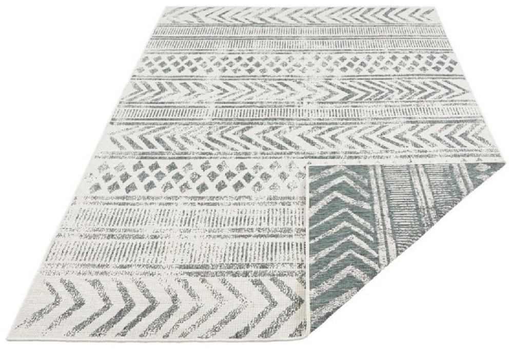 Flycarpets Binnen & Buitenkleed Omkeerbaar - Biri Groen/Crème