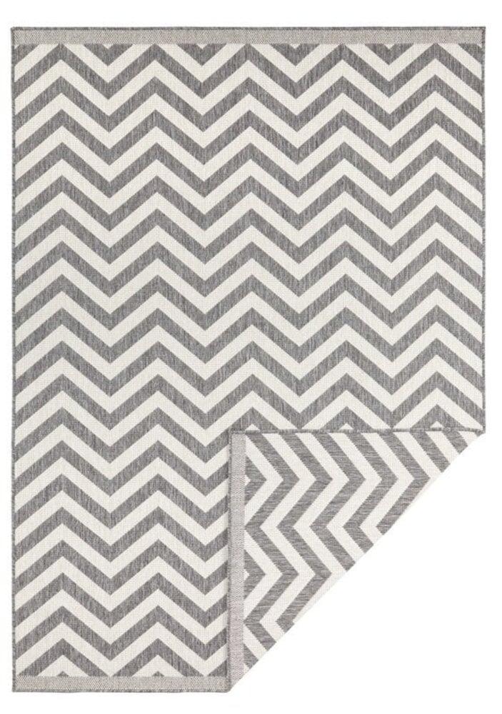 Flycarpets Binnen & Buitenkleed Omkeerbaar - Palma Grijs/Crème