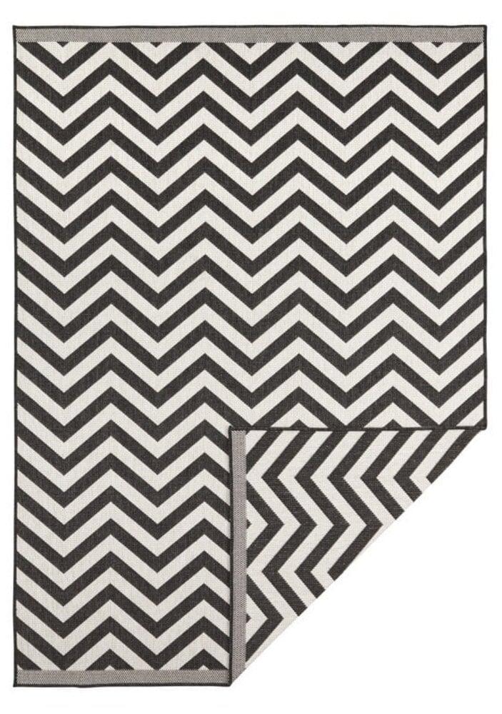 Flycarpets Binnen & Buitenkleed Omkeerbaar - Palma Zwart/Crème