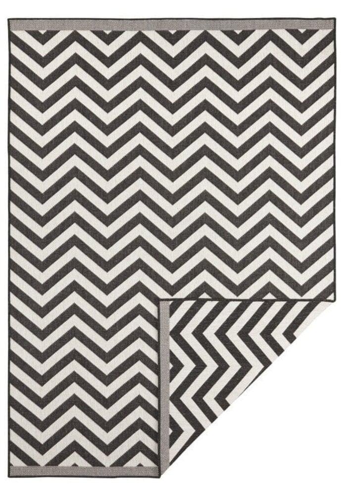 Flycarpets Binnen & Buitenkleed Omkeerbaar - Palma Zwart/Crème