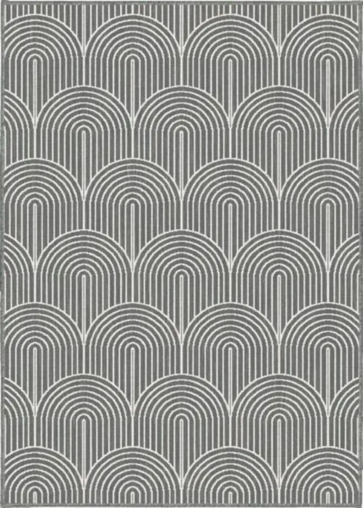 Flycarpets Binnen- En Buitenkleed Omkeerbaar - Pangli Japandi Grijs