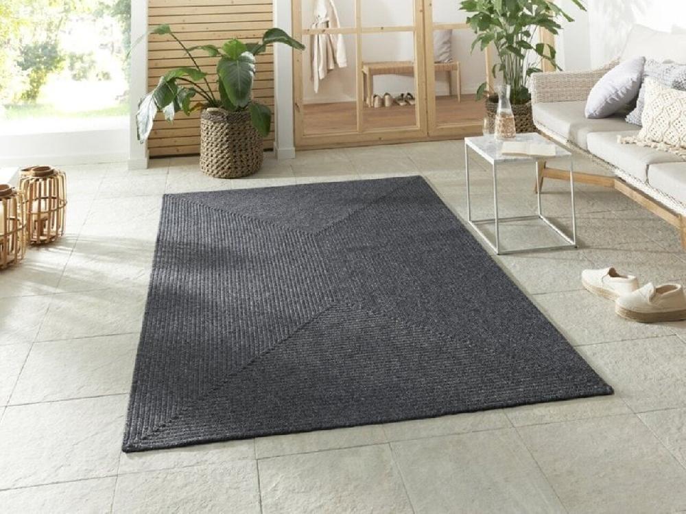 Flycarpets Binnen- En Buitenkleed - Trenzado Donkergrijs