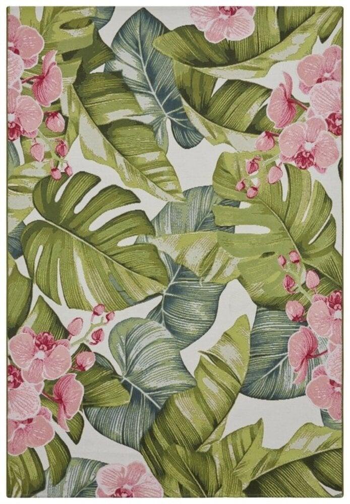 Flycarpets Binnen- En Buitenkleed - Tropical Groen/Roze